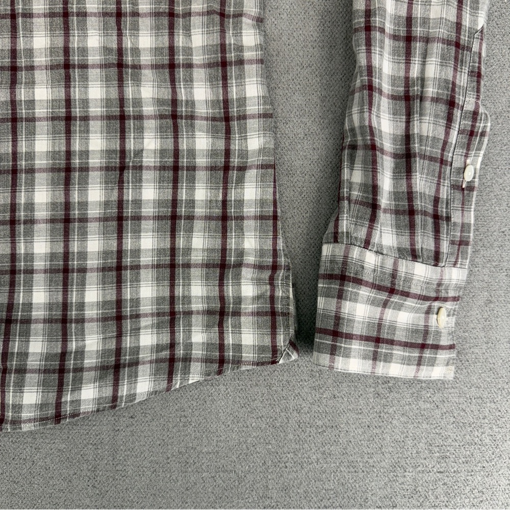 Eleventy Shirt Mens 15.5 39 Medium Plaid Button U… - image 2